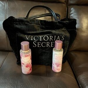 Victoria secret night bag and cologne spray